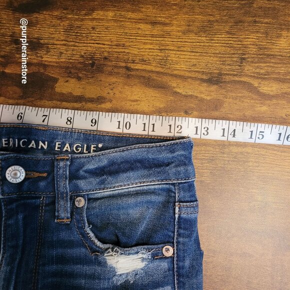 American Eagle Jeans 2 S Jegging Next Level Stretch Super Hi Rise Medium Light - Picture 8 of 13